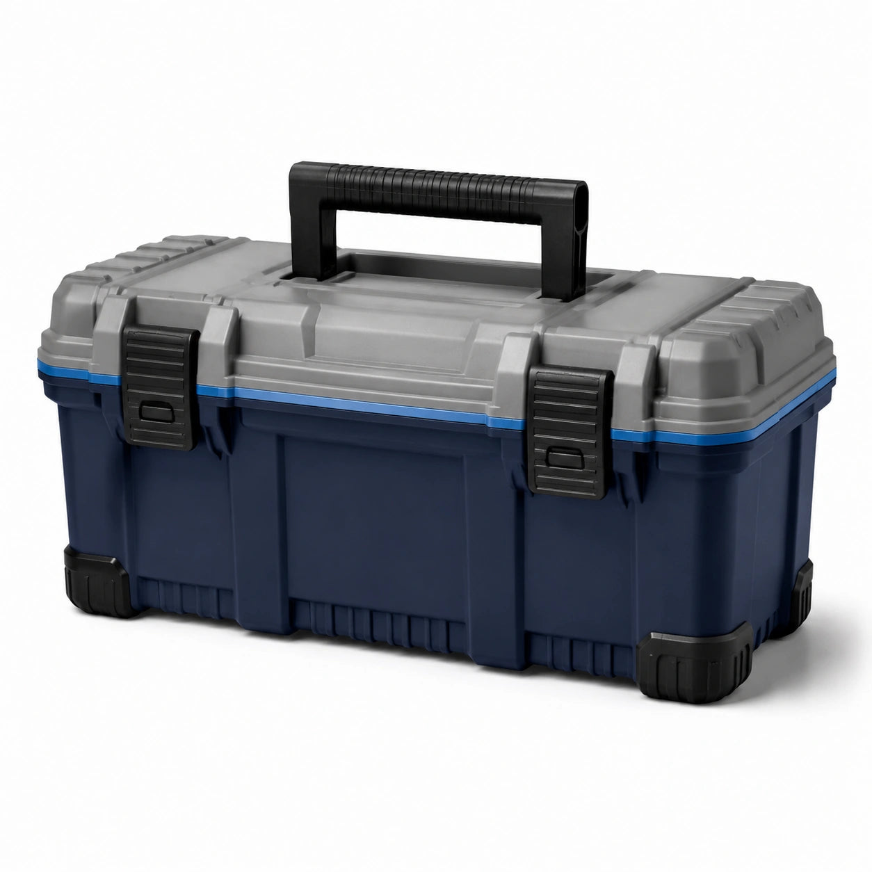 Caja de herramientas de polipropileno azul y gris 50cm